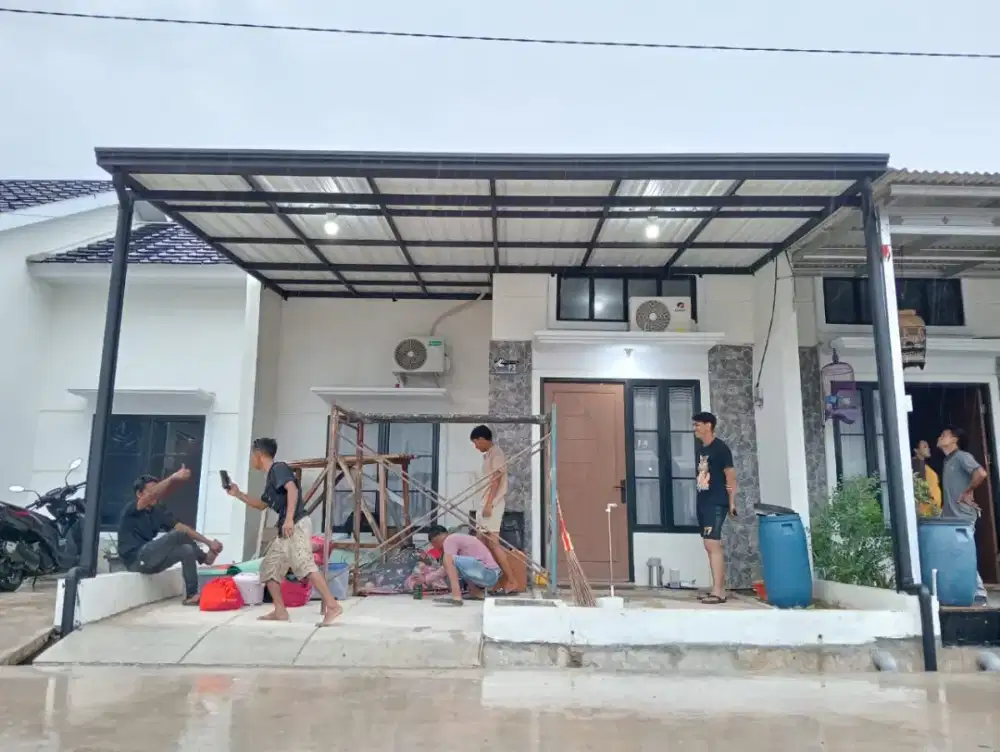 Kanopi motif profil atap alderon rapi, kuat dan tidak berisik