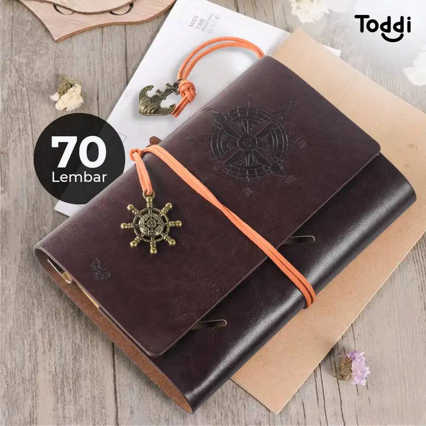 Buku Jurnal Leather Notebook Diary A6 72GSM 140 Halaman Blank