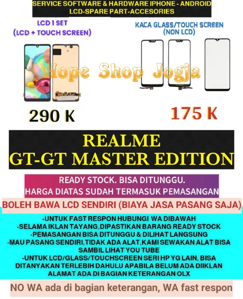 Service HP-Baterai/Touchscreen-LCD REALME GT-GT MASTER EDITION