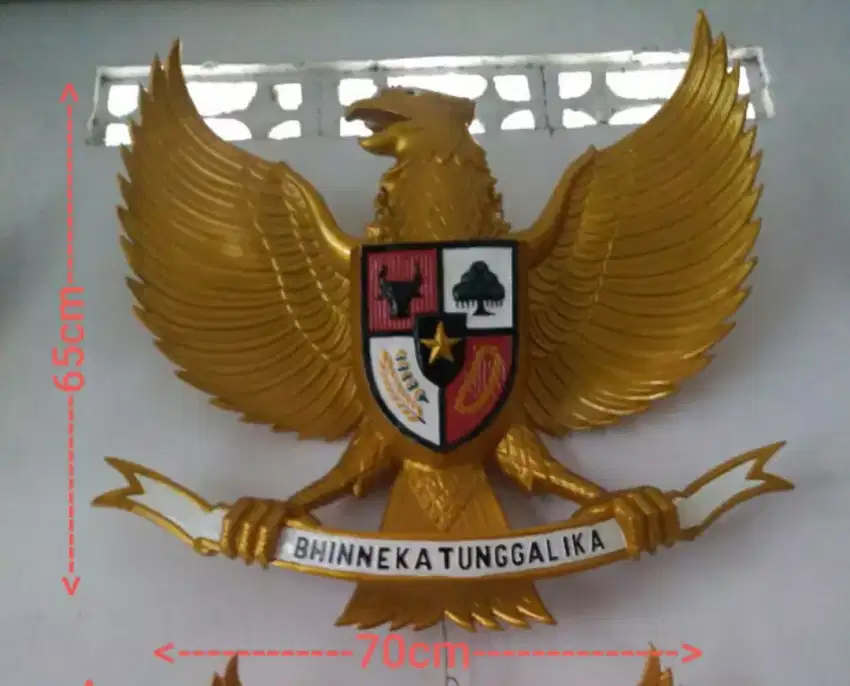 Patung dinding burung Garuda Pancasila.fiber.