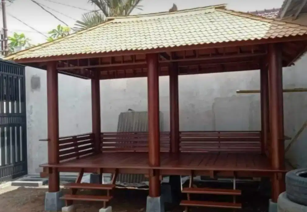 Jual Gazebo/ saung kayu kelapa