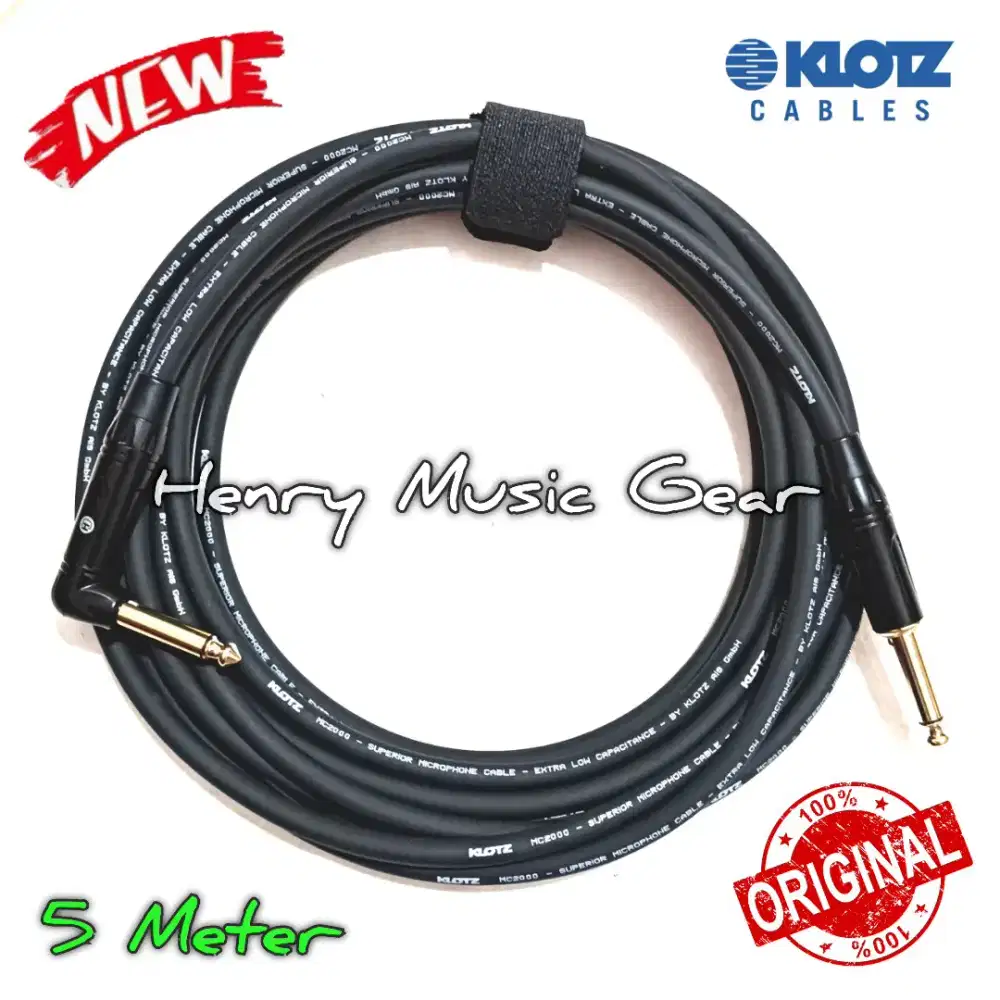 Kabel Jack Klotz MC2000 Jack Silent Merk HD Panjang 6 Meter BARU