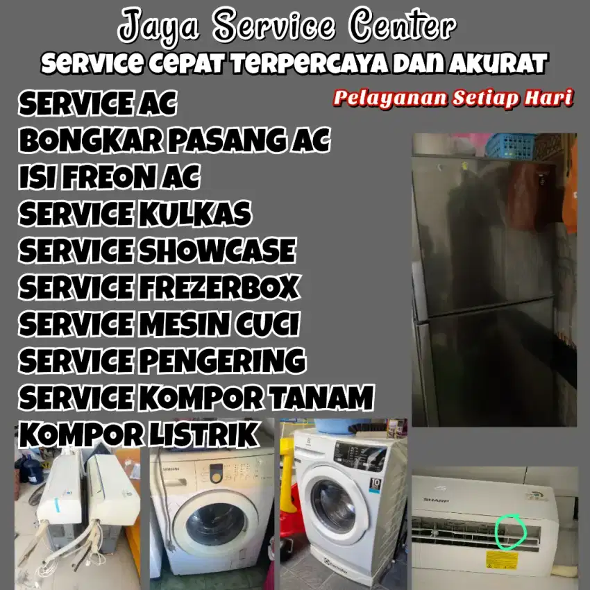 Service Bongkar Pasang AC Servis Mesin Cuci Kulkas Frezer Lakarsantri