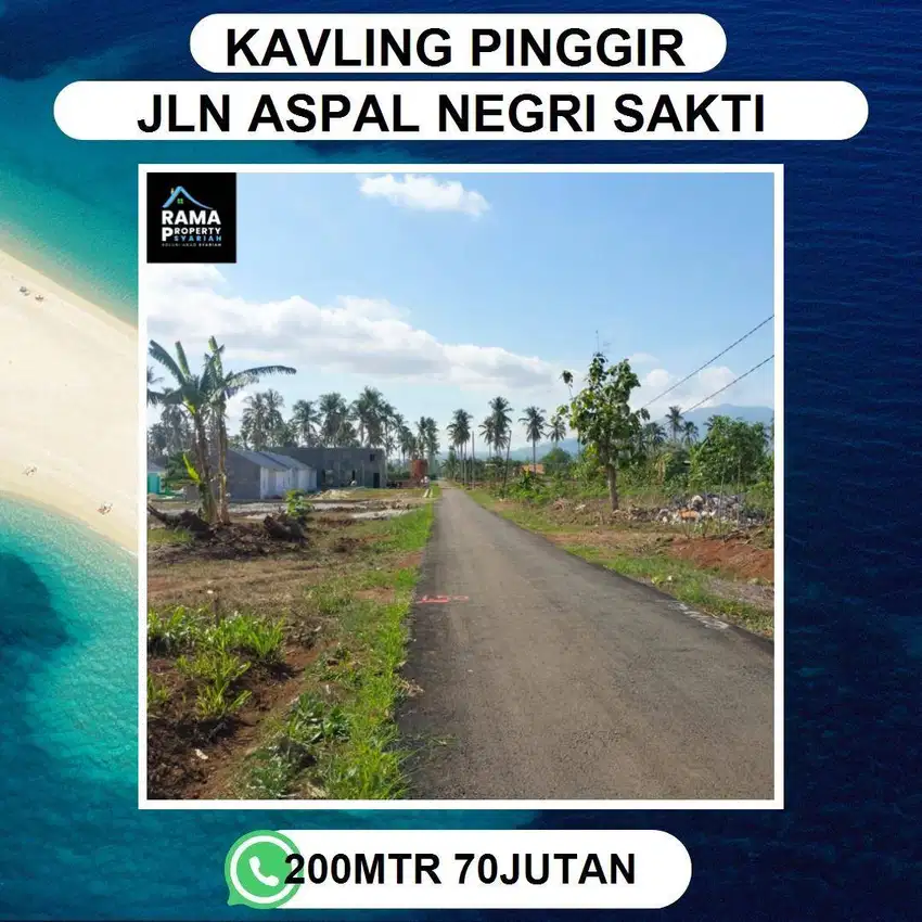 KAVLING PINGGIR JALAN NEGRI SAKTI NATAR DJUAL MURAH BISA DICICIL