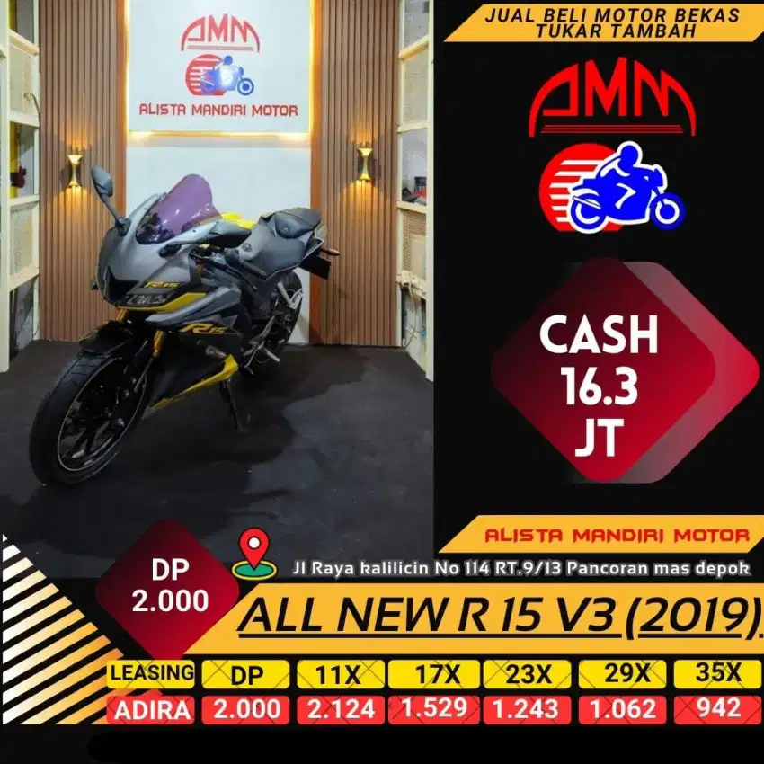 JUAL BELI ALL NEW R 15 V3 2019 BAYAR VIA SHOPEE TOKPED KREDIVO CC DLL