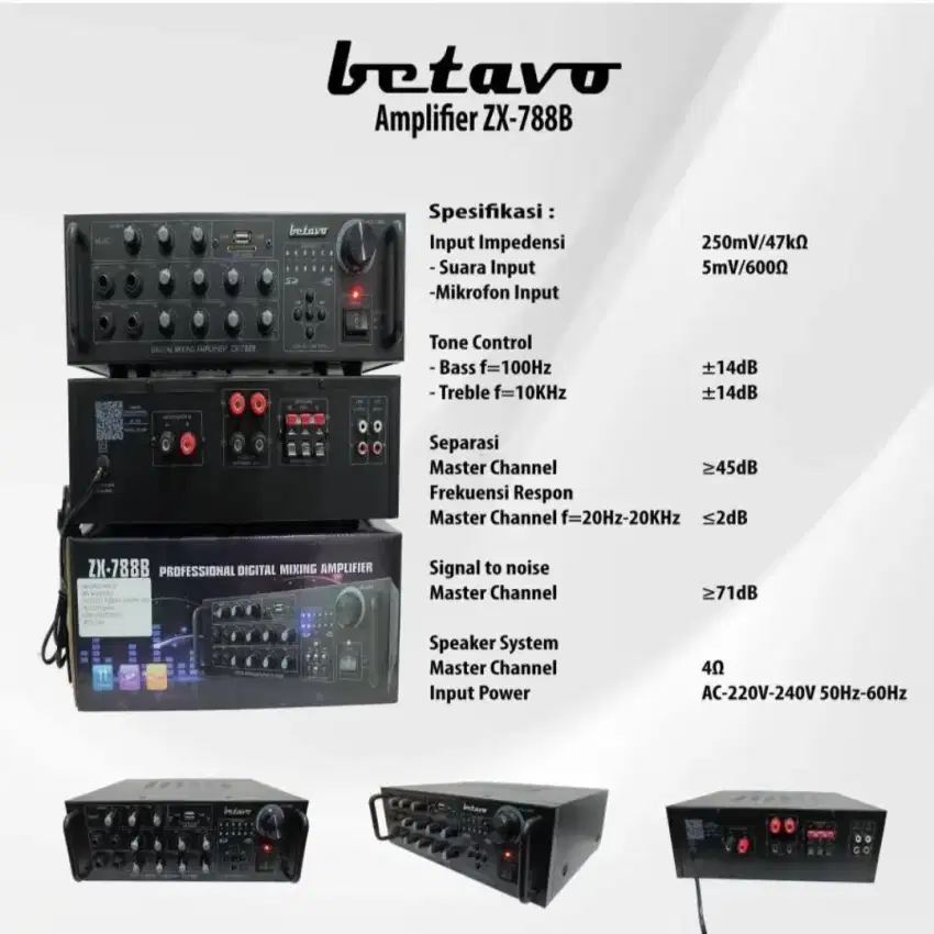 Amplifier Betavo ZX-788B 150watt Ori