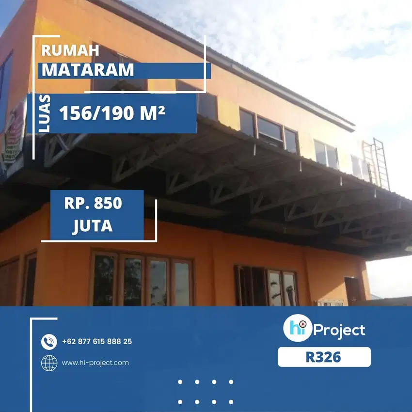 Rumah Mataram 2 lantai type 156/190 M2 di Jempong baru R326