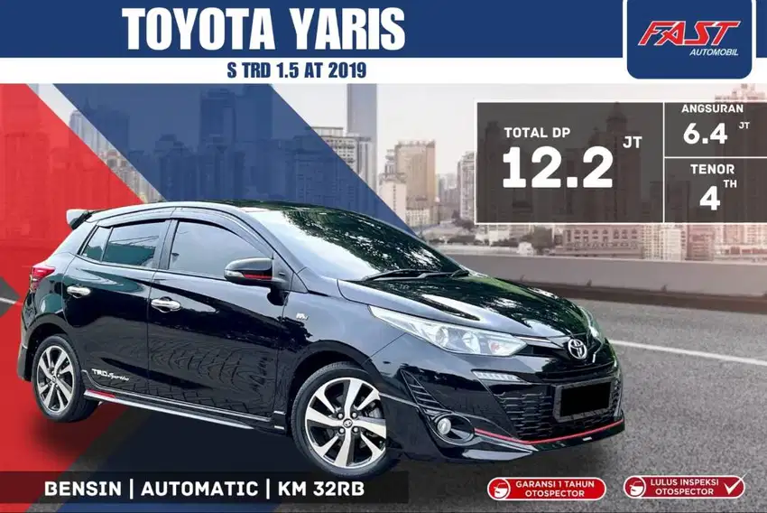 DP 12JT TOYOTA YARIS S TRD 2019 1.5 AT LOW KM.32RB & PJK PJG #F1ST