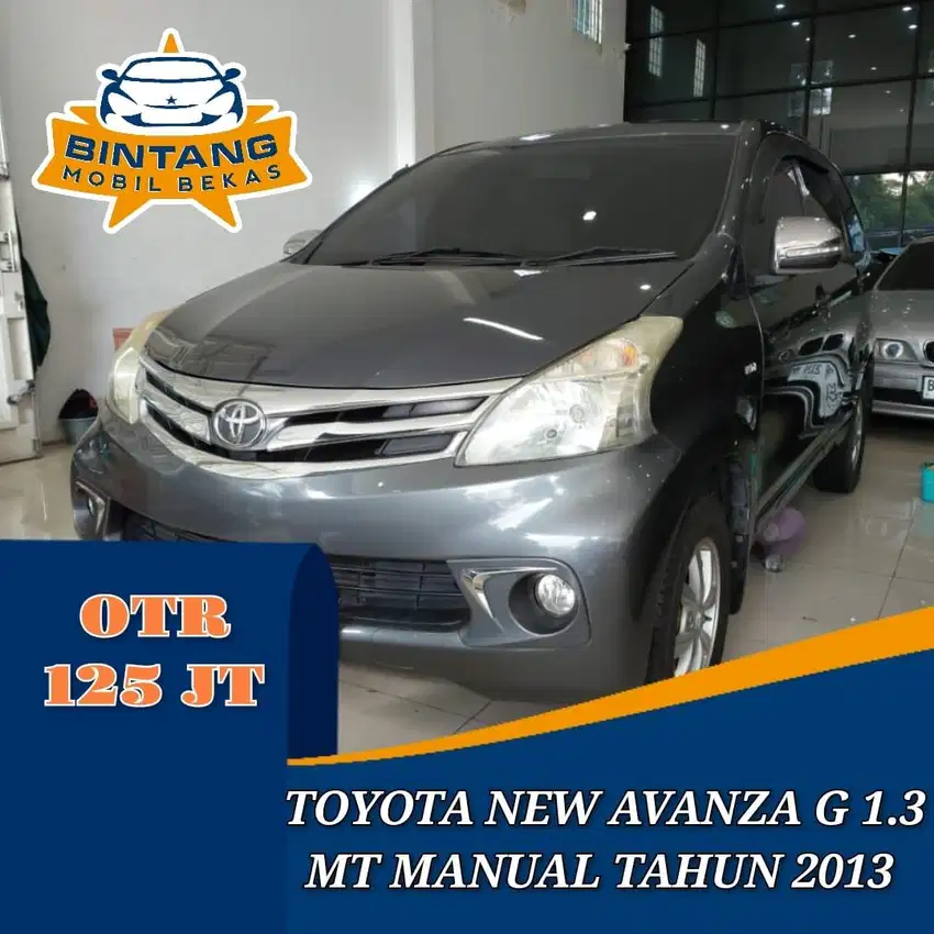 TOYOTA NEW AVANZA G 1.3 MT MANUAL 1300 CC BENSIN TAHUN 2013