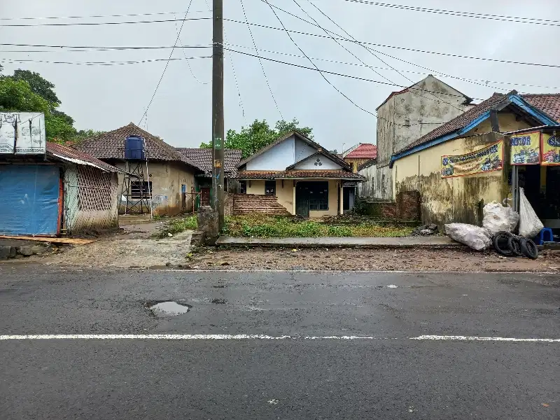 Dijual tanah dan rumah pinggir jalan raya nasional, 400 m2, SHM