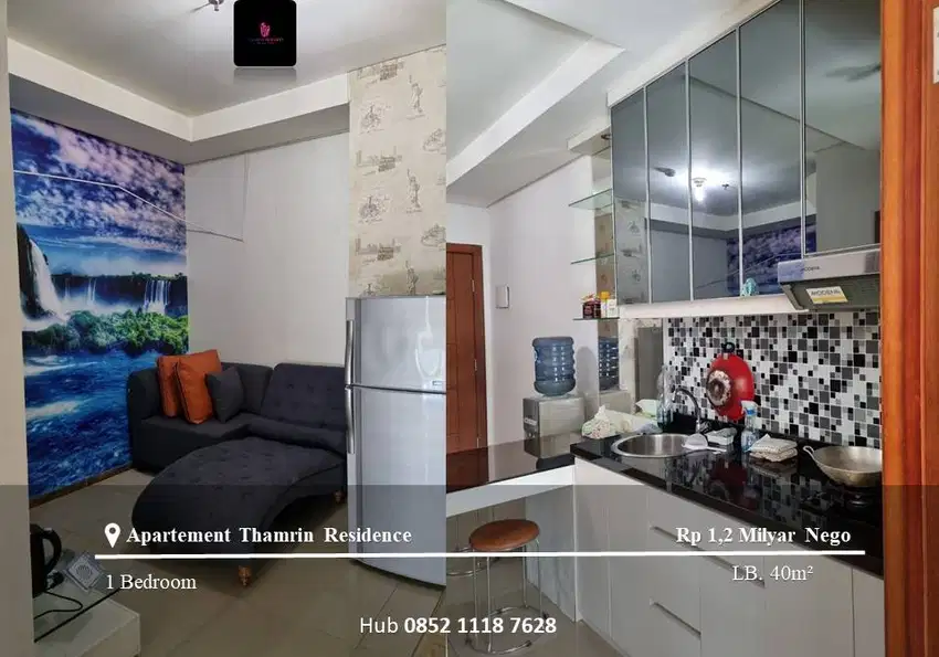 Jual Apartemen Thamrin Residence Middle Floor 1BR Full Furnish Tower B