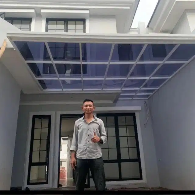 Pemasangan kanopi solarflat 3mili