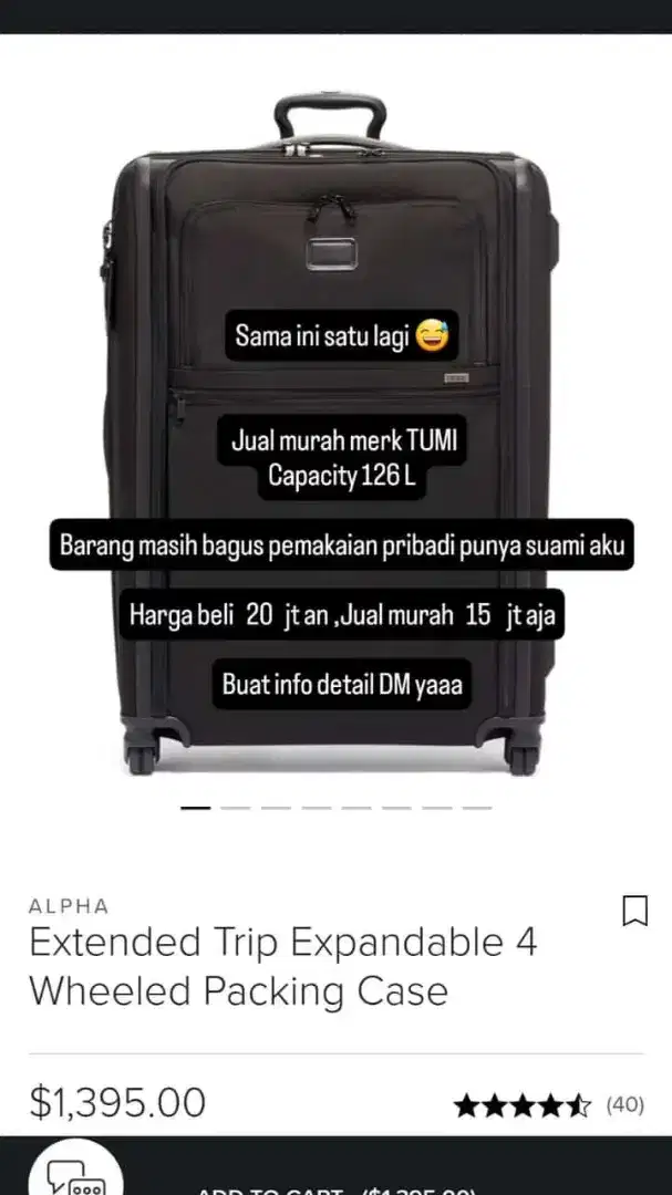 Dijual Koper TUMI