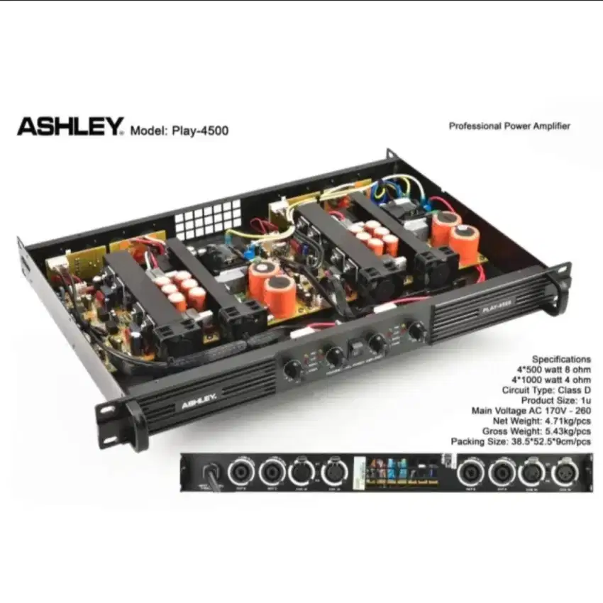 Power Ampli Ashley Play 4500 class D Original