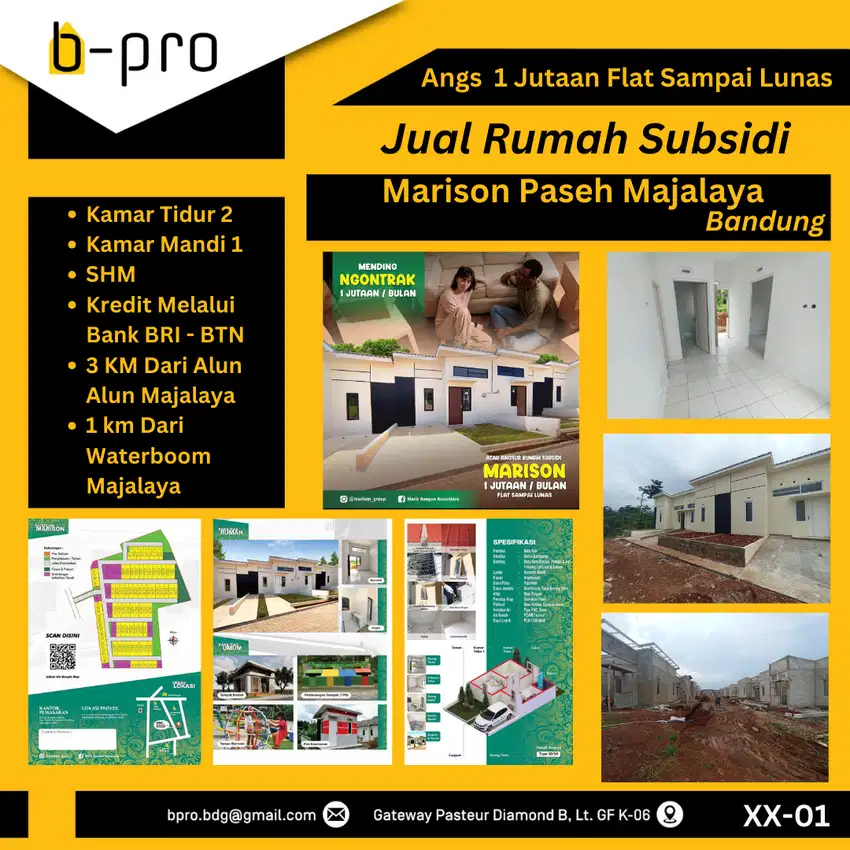 Jual Rumah Baru Subsidi di Majalaya Paseh DP 1 Jt angs 1 Jt