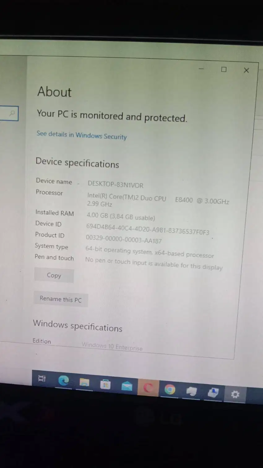 Jual komputer windows 10 ddr 4 ram 4 siap pakai buat edit Poto ngprin