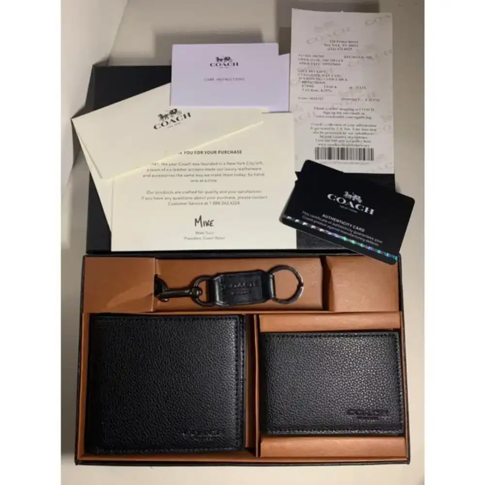 DOMPET COACH MEN LEATHER BRANDED ORIGINAL