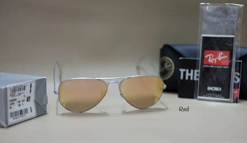 Kacamata Rayban Aviator 3025 Size 58 Pink Mirror frame silver