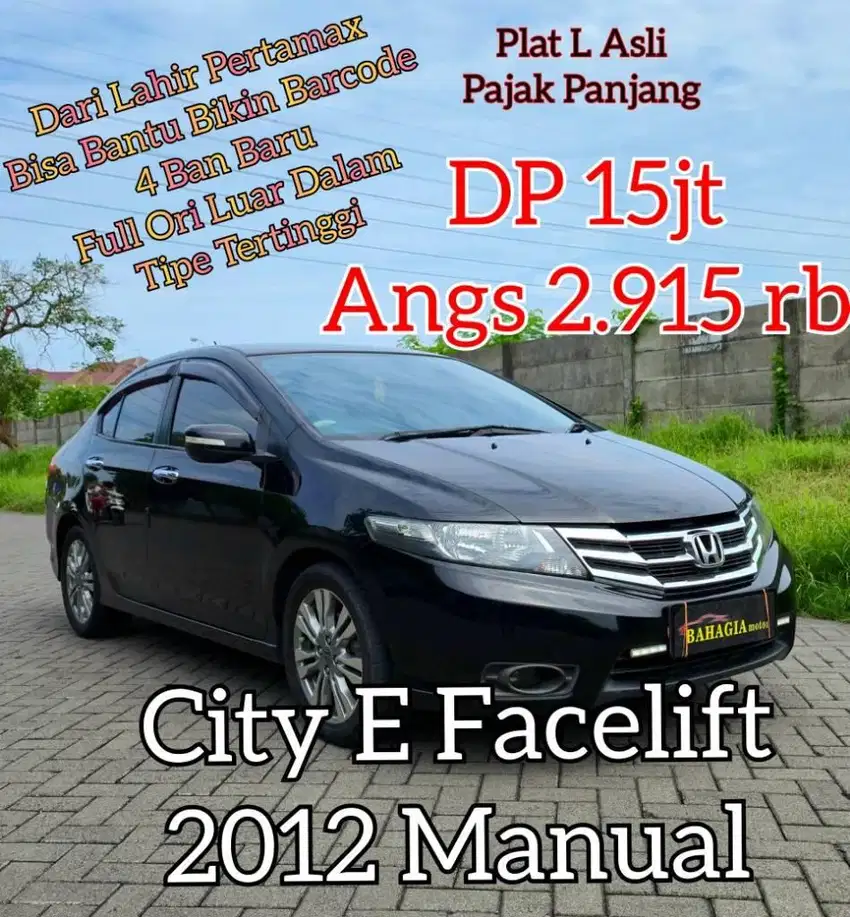 Honda City E 2012 Manual MT Hitam Black S RS Matic CVT AT Jazz Yaris