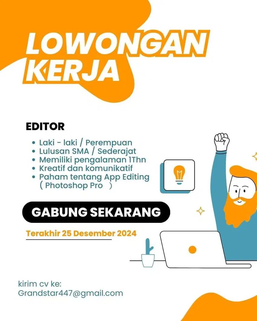 Lowongan kerja editor