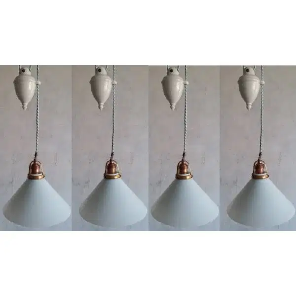 Vintage adjustable Cones UFO Lamp lampu kerucut kristal katrol kolonia