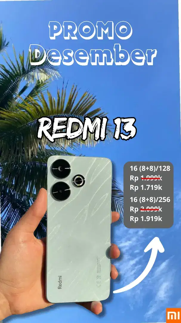 Redmi 13 8/256 Harga List Promo | New Segel Garansi Resmi