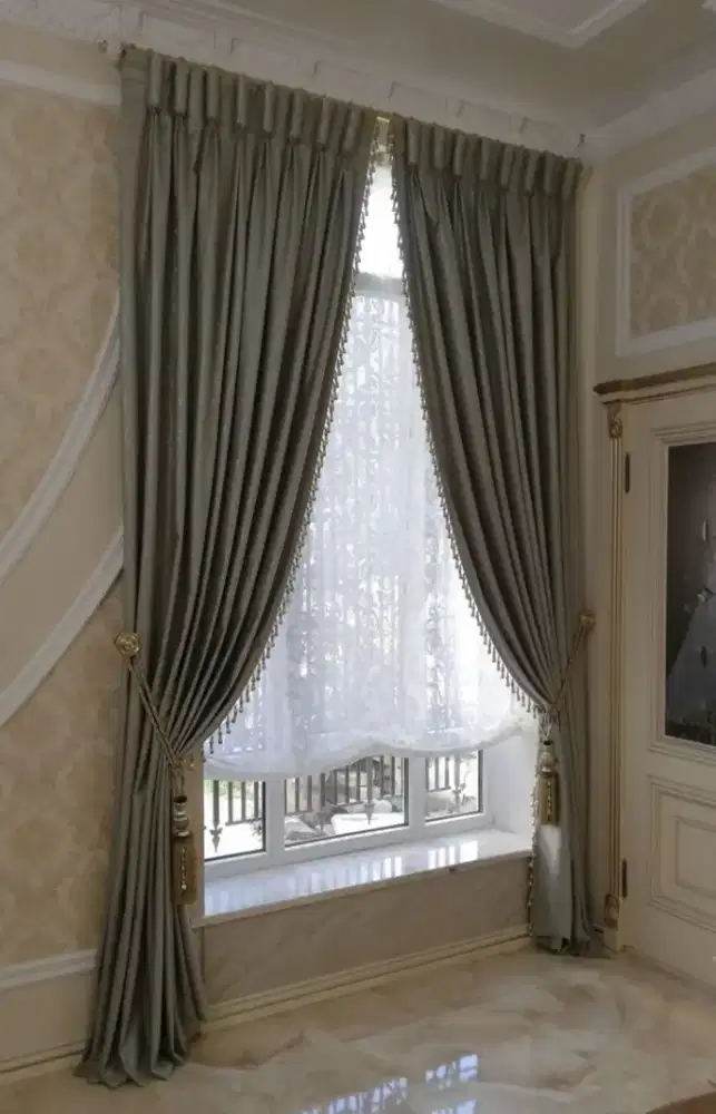 Pasang tirai jendela gorden gordyn roller blind vertikal rollblind viv