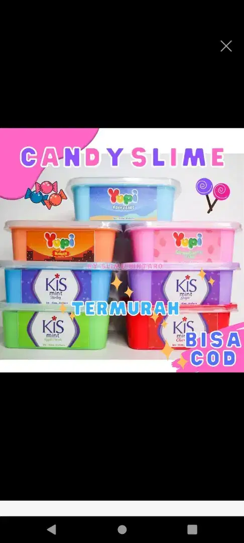 Slime bagus warna cerah