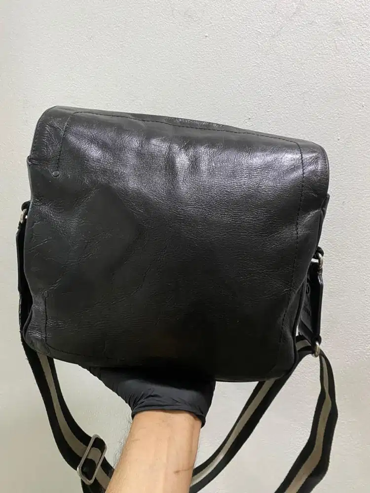 Tas selempang BALLY trufa cufe black leather original vintage (rare)