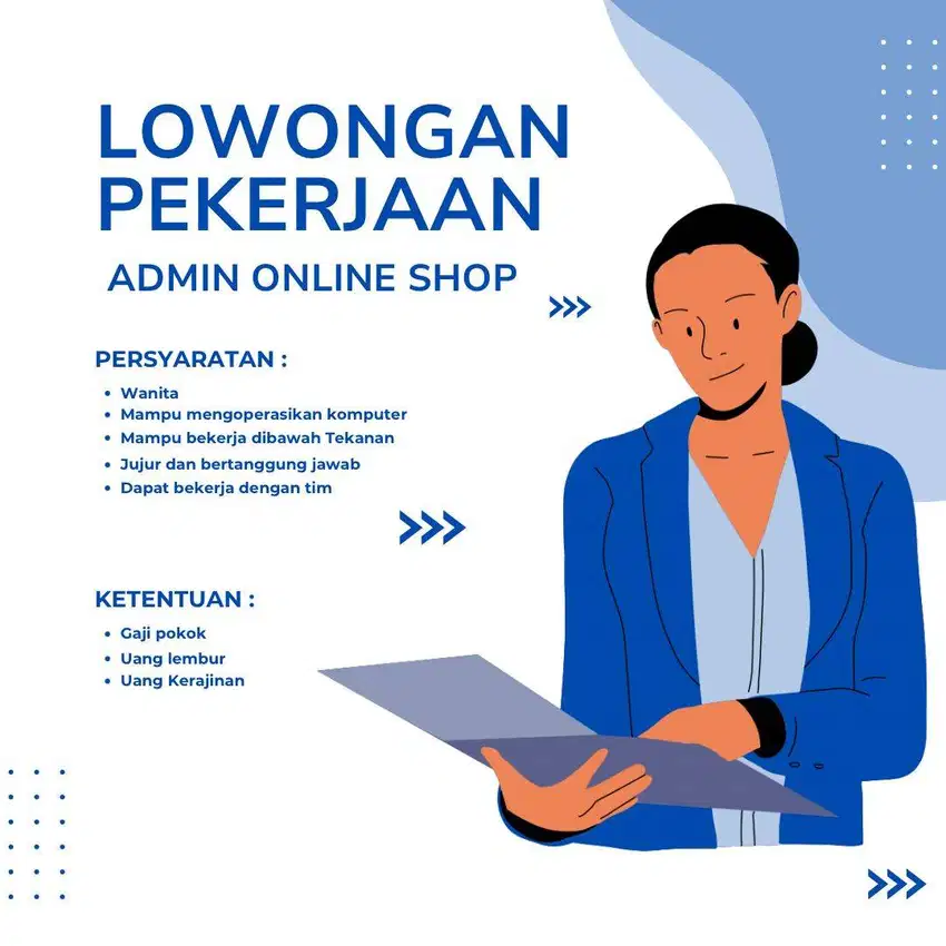 LOWONGAN KERJA ADMIN ONLINESHOP