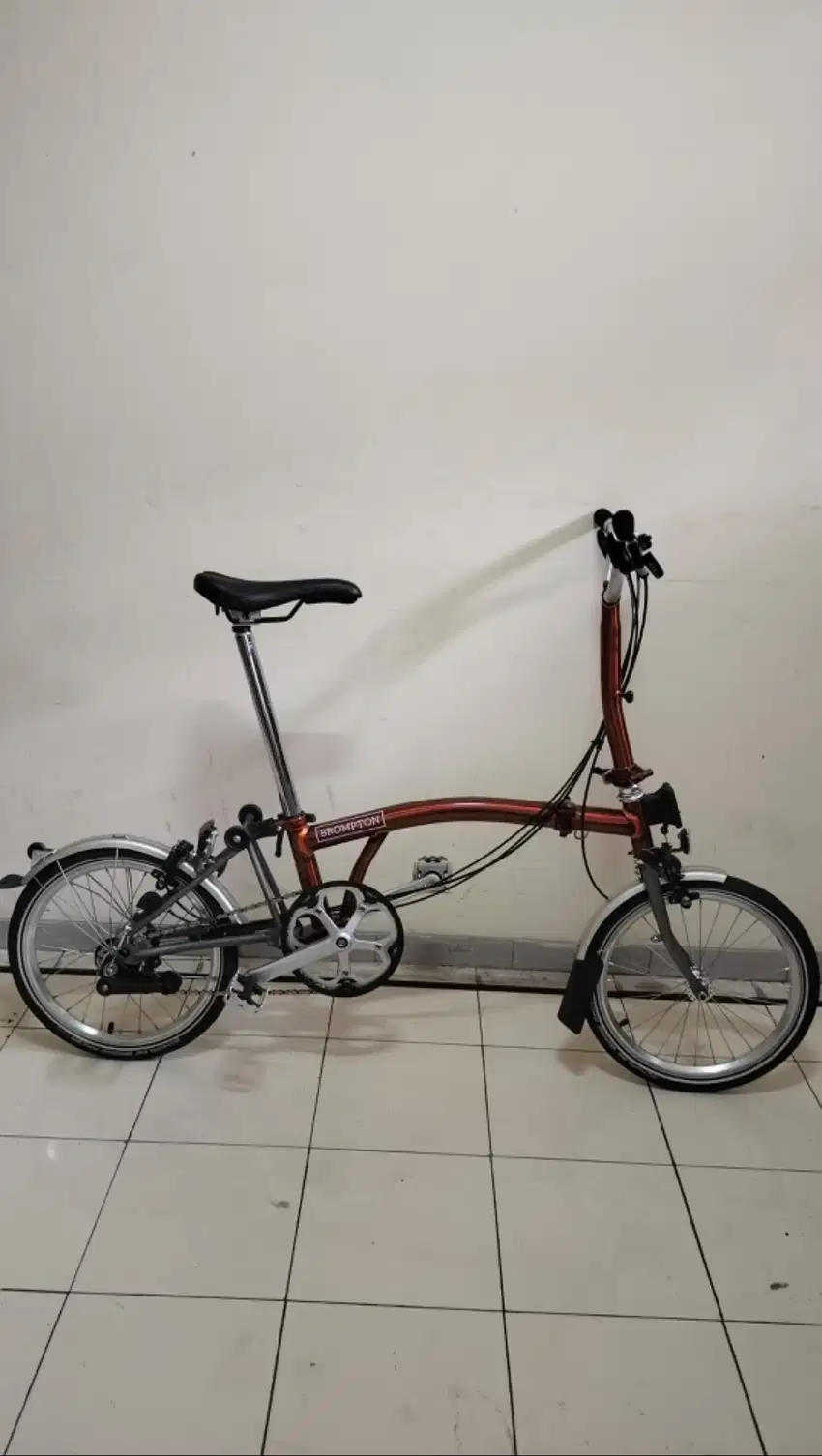 DIJUAL BROMPTON FLAME LACQUER TITANIUM M6L SUPER MULUUSSSS