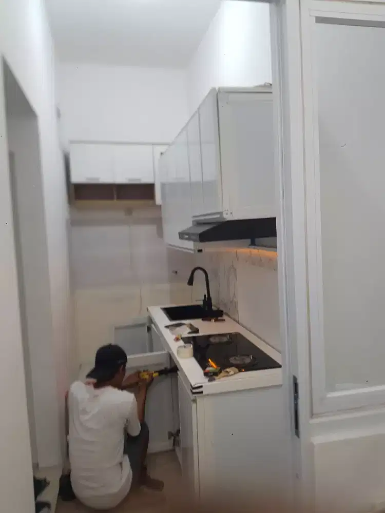 Kitchen set full almumium engsel slowmotion