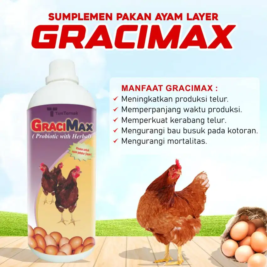 Suplemen Pakan Ayam Petelur Gracimax 1 Liter