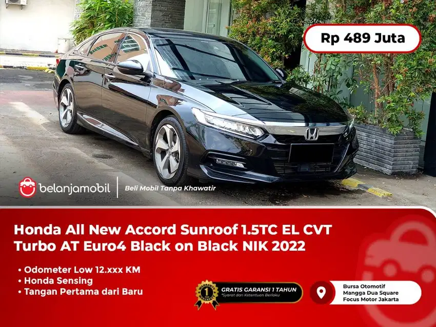 [KM 12K] Honda All New Accord Sensing 1.5TC EL CVT Turbo AT NIK 2022