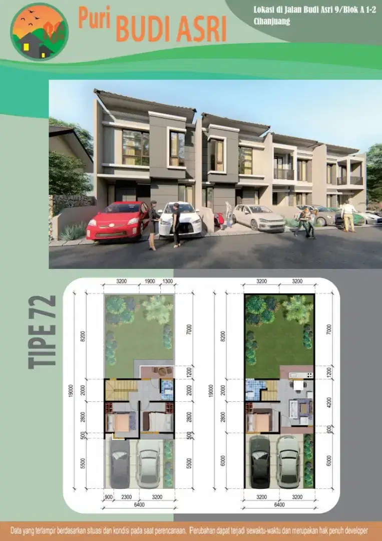 Dijual  Rumah Baru 72/124, 2 Lantai