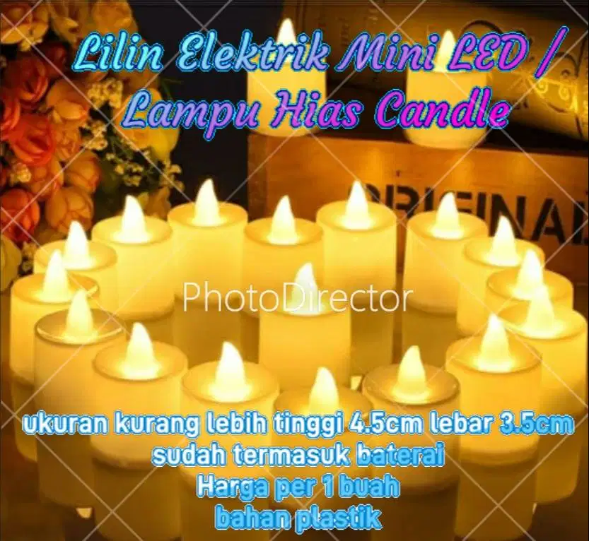 Lilin Elektrik Mini LED / Lampu Hias Candle Light Lamp Emergency Dekor