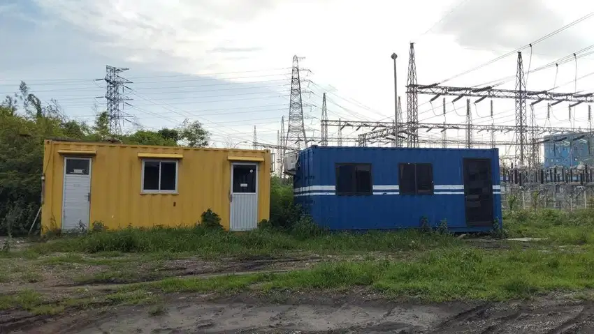 Di Jual Kantor Container 20ft (kuning/biru)