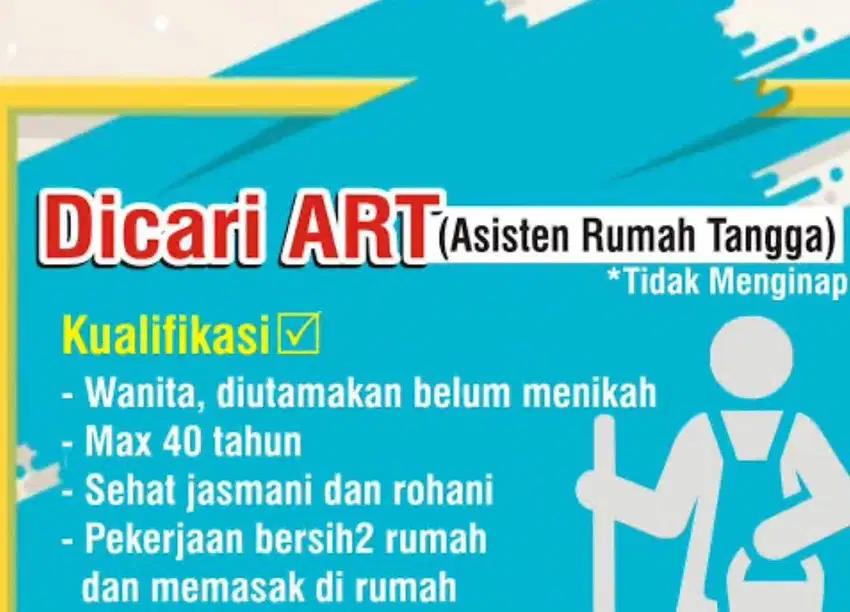 Dicari ART untuk daerah panggoi