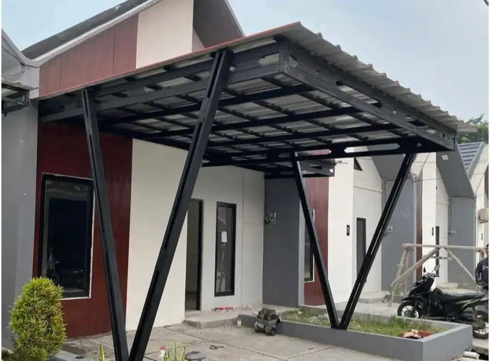 Pemasangan kanopi baja ringan sni promo murah berkualitas
