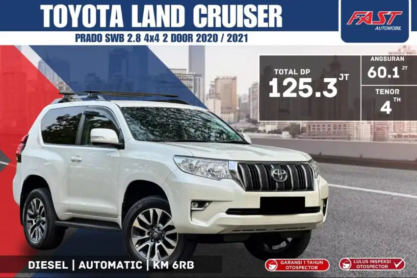 DP 125JT TOYOTA LAND CRUISER PRADO SWB 2021 2 DOOR 4X4 2.8 DIESEL#F7ST