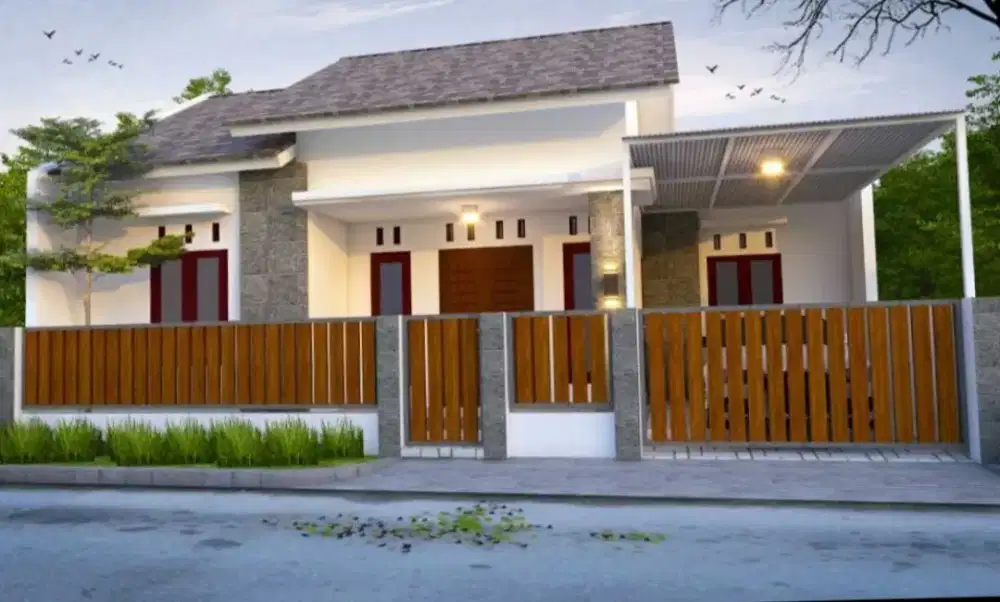 Jual rumah baru lokasi karangasen dekat tugu mahkuto lt 91m hrg 675jt