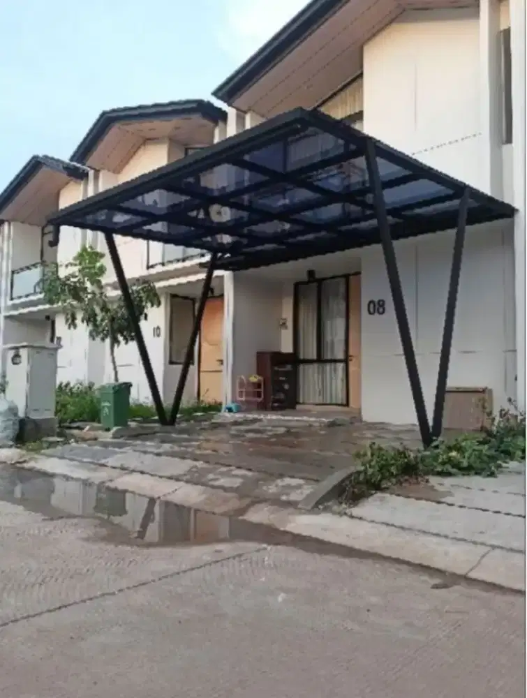 Pemasangan kanopi baja ringan sni mewah