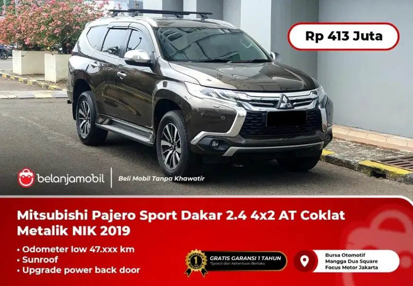 [ SUNROOF ] Mitsubishi Pajero Sport Dakar 2.4 4x2 AT Coklat 2019/2020