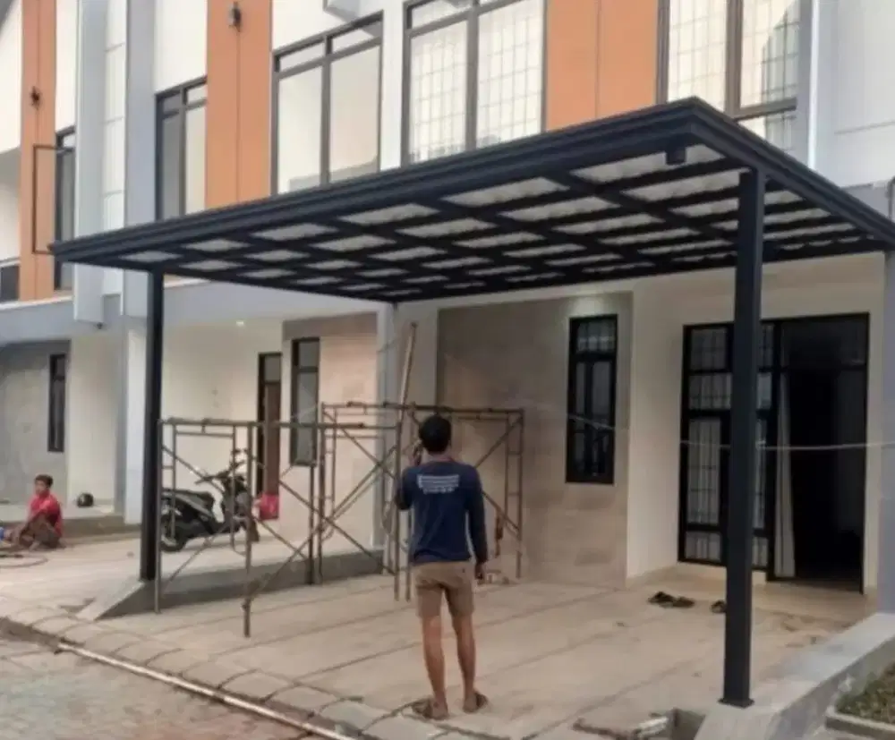 Pemasangan kanopi baja ringan sni promo