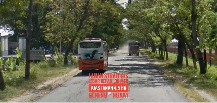 Tanah Prospektif LD 138 mtr, Madiun-NGAWI Jln Raya Propinsi