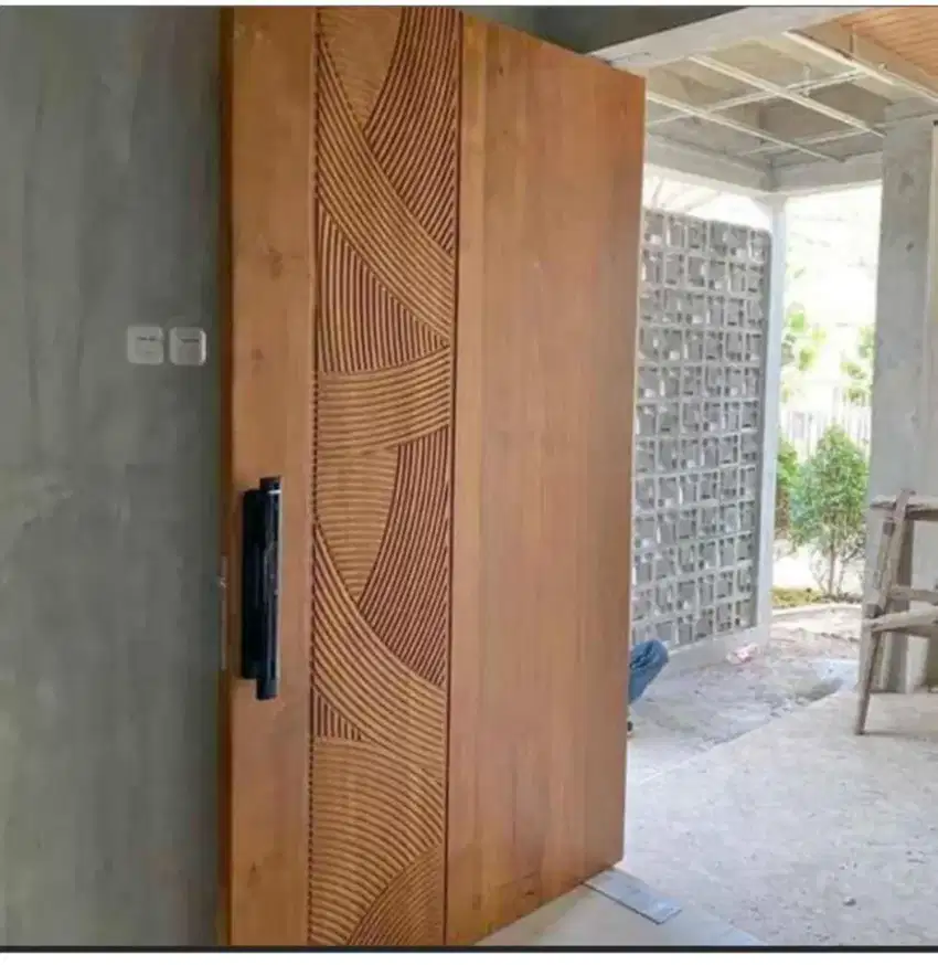 Pintu solid kayu jati