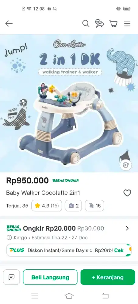 BABY WALKER 2 IN 1 COCO LATTE