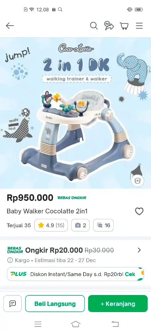 BABY WALKER 2 IN 1 COCO LATTE