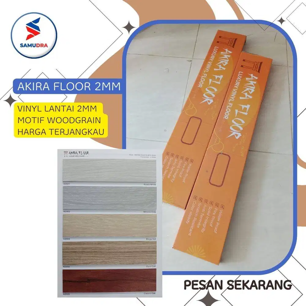 jual vinyl lantai akira 2mm per box surabaya