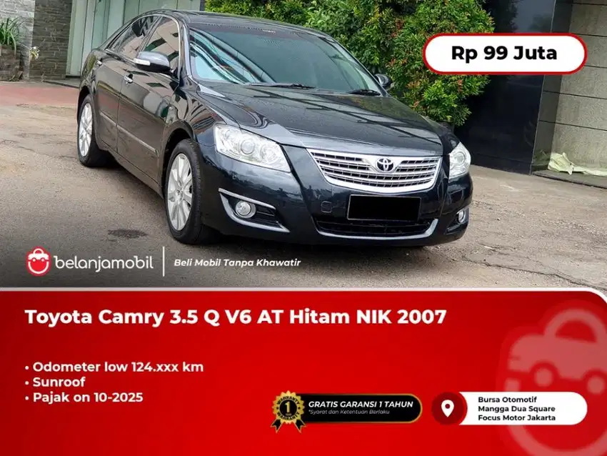 [ SUNROOF ] Toyota Camry 3.5 Q V6 AT Hitam 2007/2008